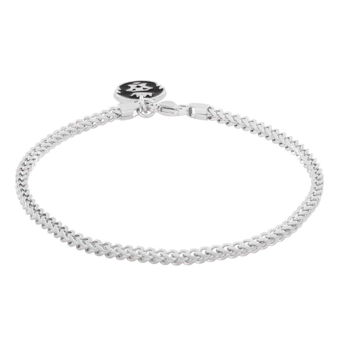 King Ice 3mm Franco Bracelet - WHITE GOLD